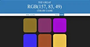 Screenshot of Colour Guessing Game
