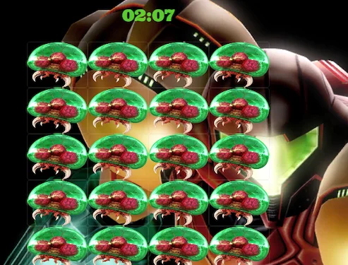 Screenshot of Metroid Memory Game