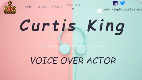 Screenshot of Voice Actor Website